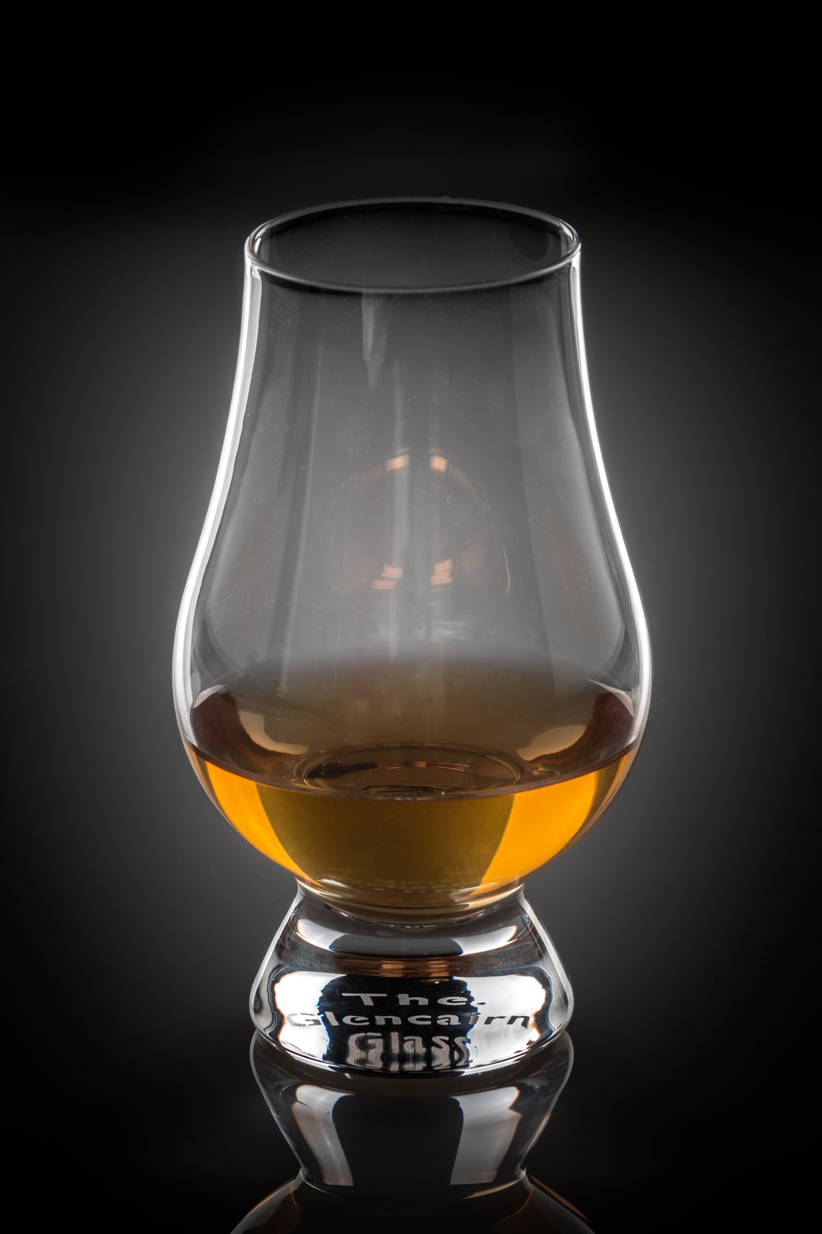 Glencairn whisky glass with a dram